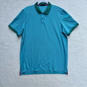 Greyson Wolf Links Mens Short Sleeve 2-Button Polo Shirt Watermelon Green Sz XL